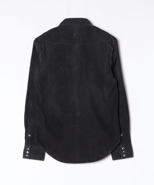 RRL(ダブル アール エル)の「スリム フィット コーデュロイ ウエスタン シャツ(シャツ/ブラウス・メンズ・ブラック系1・S/M/L/XL/XS/XXL)」の2枚目の写真
