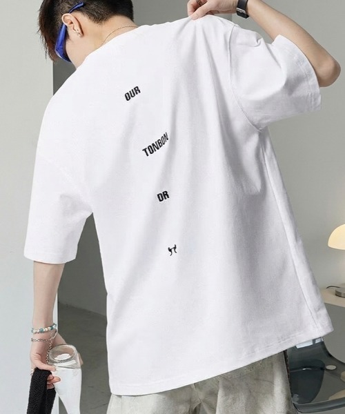 B.R.U（ブル）の「ミニマルロゴTシャツ（Tシャツ/カットソー・メンズ・ホワイト/ブラック・FREE）」の5枚目の写真