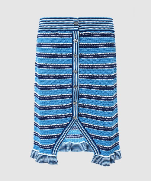 GANNI(ガニー)の「Cotton Pointelle Stripe Skirt(スカート・レディース・その他・S/M)」の1枚目の写真