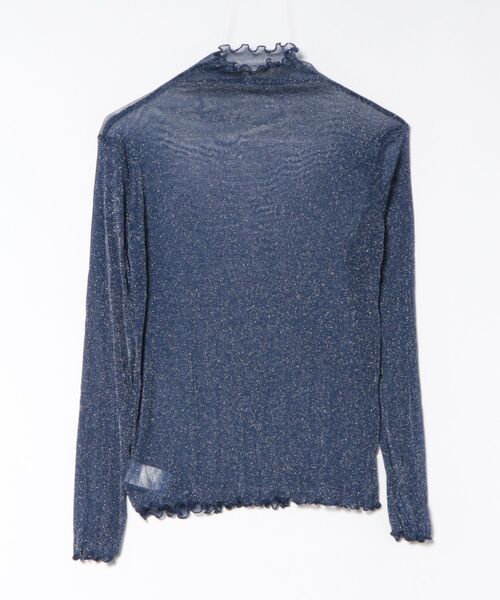 LUGG NAGG(ラグナグ)の「【456892】ラメシースルートップス(RZ)(Tシャツ/カットソー・レディース・ネイビー/ブラック/ホワイト・FREE)」の12枚目の写真