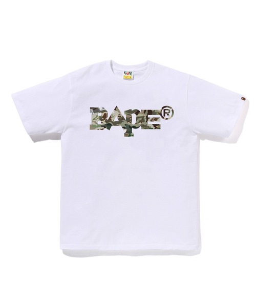 A BATHING APE(アベイシングエイプ)の「HYBRID CAMO MIXED BAPE LOGO TEE(Tシャツ/カットソー・メンズ・ホワイト系その他4/ブラック系その他5/ホワイト系その他5/ブラック系その他2・SMALL/X-LARGE/MEDIUM/LARGE/XX-LARGE)」の1枚目の写真
