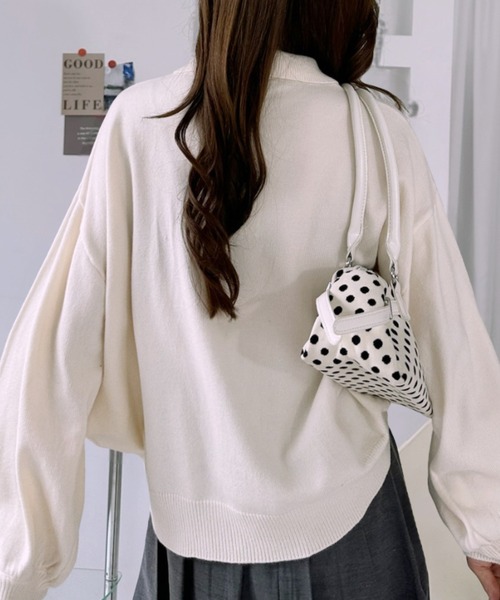 U.S. POLO ASSN.(ユーエスポロアッスン)の「【U.S. POLO ASSN. 】ジャガード 無地 & 太ボーダー ニット ポロシャツ(ポロシャツ・レディース・ピンク系/アイボリー/ネイビー/サックスブルー・M/L)」の16枚目の写真