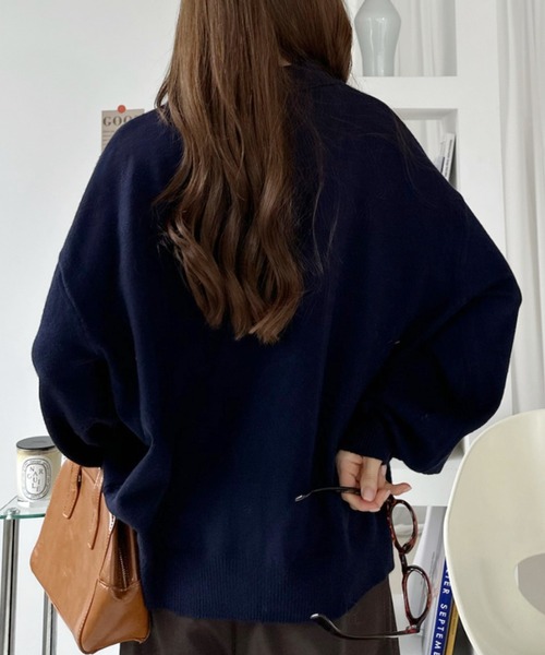 U.S. POLO ASSN.(ユーエスポロアッスン)の「【U.S. POLO ASSN. 】ジャガード 無地 & 太ボーダー ニット ポロシャツ(ポロシャツ・レディース・ピンク系/アイボリー/ネイビー/サックスブルー・M/L)」の22枚目の写真