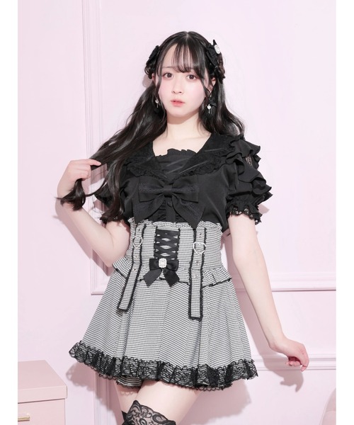 NOEMIE(ノエミー)の「トレンチセーラーオープンショルダーブラウス(シャツ/ブラウス・レディース・ブルー系その他/ピンク系その他/ピンク/ブラック・M)」の3枚目の写真