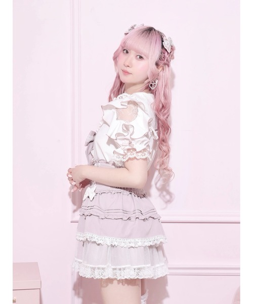 NOEMIE(ノエミー)の「トレンチセーラーオープンショルダーブラウス(シャツ/ブラウス・レディース・ブルー系その他/ピンク系その他/ピンク/ブラック・M)」の6枚目の写真