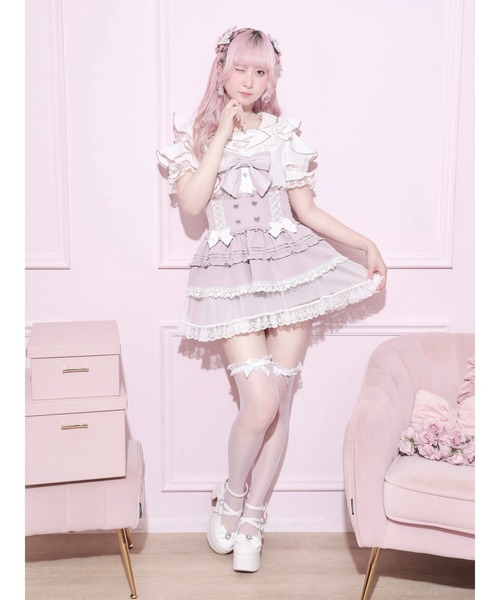 NOEMIE(ノエミー)の「トレンチセーラーオープンショルダーブラウス(シャツ/ブラウス・レディース・ブルー系その他/ピンク系その他/ピンク/ブラック・M)」の8枚目の写真