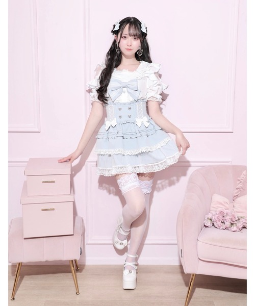 NOEMIE(ノエミー)の「トレンチセーラーオープンショルダーブラウス(シャツ/ブラウス・レディース・ブルー系その他/ピンク系その他/ピンク/ブラック・M)」の11枚目の写真