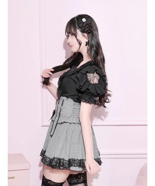 NOEMIE(ノエミー)の「トレンチセーラーオープンショルダーブラウス(シャツ/ブラウス・レディース・ブルー系その他/ピンク系その他/ピンク/ブラック・M)」の15枚目の写真