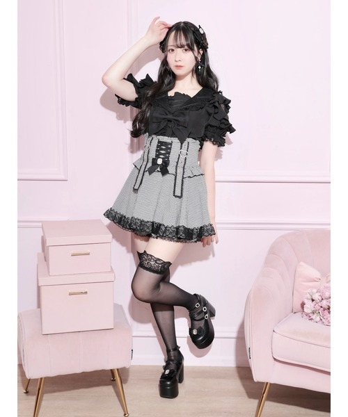 NOEMIE(ノエミー)の「トレンチセーラーオープンショルダーブラウス(シャツ/ブラウス・レディース・ブルー系その他/ピンク系その他/ピンク/ブラック・M)」の17枚目の写真