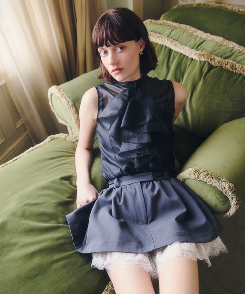 EIMY ISTOIRE(エイミーイストワール)の「AURORA TIE BLOUSE(シャツ/ブラウス・レディース・ピンク/オフホワイト/ブラック・F)」の5枚目の写真