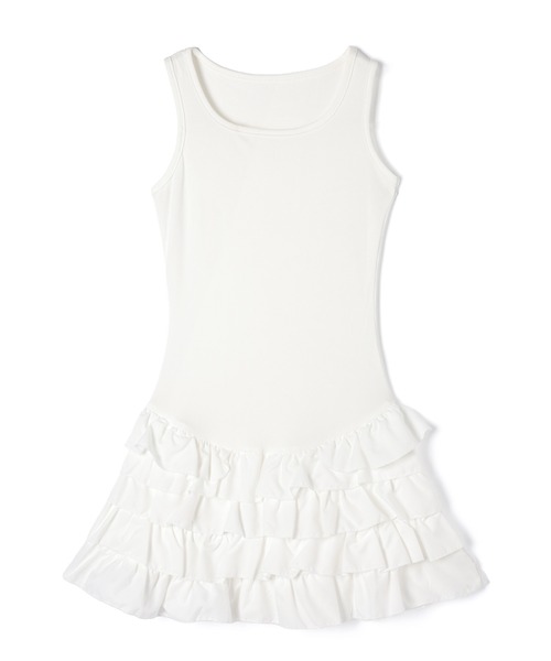 M DOLLY(エムドリー)の「frill rosalie mini dress / フリルロザリーミニドレス(ワンピース・レディース・ホワイト/ブラック・FREE/S)」の12枚目の写真