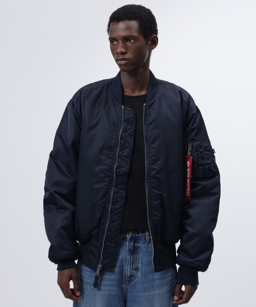 Alpha Industries（アルファインダストリーズ）の「Alpha Industries/アルファ インダストリーズ/MA-1 HERITAGE FIT FLIGHT JACKET/MA-1ヘリテージフィット フライトジャケット（MA-1・メンズ・ライトグレー/ブラック/ネイビー/グレー/カーキ/インディゴブルー/ダークグレー/セージグリーン/バーガンディー/ローズ/チャコール・S/M/L/2XL/XL/XS/3XL）」の8枚目の写真