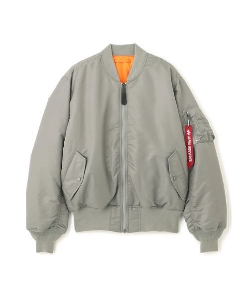 Alpha Industries（アルファインダストリーズ）の「Alpha Industries/アルファ インダストリーズ/MA-1 HERITAGE FIT FLIGHT JACKET/MA-1ヘリテージフィット フライトジャケット（MA-1・メンズ・ライトグレー/ブラック/ネイビー/グレー/カーキ/インディゴブルー/ダークグレー/セージグリーン/バーガンディー/ローズ/チャコール・S/M/L/2XL/XL/XS/3XL）」の4枚目の写真