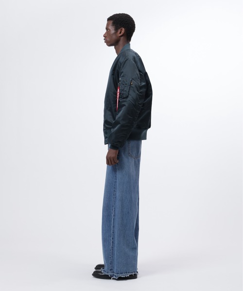 Alpha Industries（アルファインダストリーズ）の「Alpha Industries/アルファ インダストリーズ/MA-1 HERITAGE FIT FLIGHT JACKET/MA-1ヘリテージフィット フライトジャケット（MA-1・メンズ・ライトグレー/ブラック/ネイビー/グレー/カーキ/インディゴブルー/ダークグレー/セージグリーン/バーガンディー/ローズ/チャコール・S/M/L/2XL/XL/XS/3XL）」の12枚目の写真