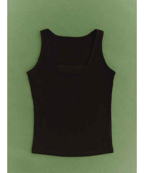Yuje(ユジェ)の「AMELI LACE SLEEVELESS (2color,2size)(Tシャツ/カットソー・レディース・ホワイト/ブラック・SMALL/MEDIUM)」の6枚目の写真