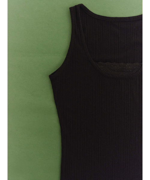 Yuje(ユジェ)の「AMELI LACE SLEEVELESS (2color,2size)(Tシャツ/カットソー・レディース・ホワイト/ブラック・SMALL/MEDIUM)」の7枚目の写真
