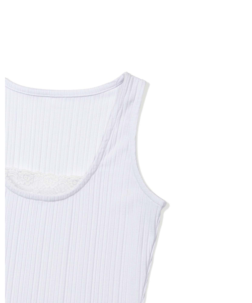 Yuje(ユジェ)の「AMELI LACE SLEEVELESS (2color,2size)(Tシャツ/カットソー・レディース・ホワイト/ブラック・SMALL/MEDIUM)」の10枚目の写真