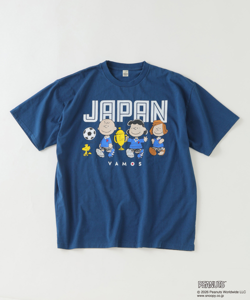 PEANUTS(ピーナッツ)の「PEANUTS / ピーナッツ 別注 サッカー プリントTシャツ(Tシャツ/カットソー・メンズ・ホワイト/ブラック/ネイビー/サックスブルー/ライトイエロー・MEDIUM/LARGE)」の3枚目の写真