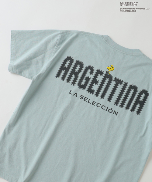 PEANUTS(ピーナッツ)の「PEANUTS / ピーナッツ 別注 サッカー プリントTシャツ(Tシャツ/カットソー・メンズ・ホワイト/ブラック/ネイビー/サックスブルー/ライトイエロー・MEDIUM/LARGE)」の13枚目の写真