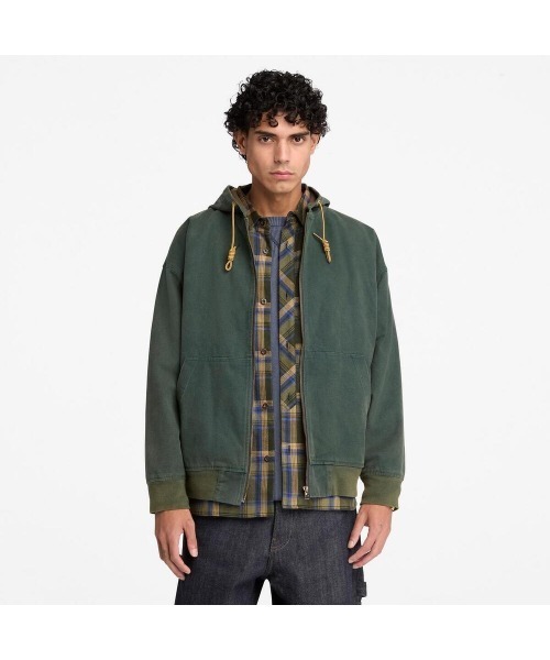 Timberland(ティンバーランド)の「コットンキャンバス フルジップ フーディー ユニセックス(パーカー・メンズ・ライトグリーン・LARGE/X-LARGE/XX-LARGE)」の1枚目の写真