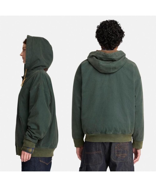 Timberland(ティンバーランド)の「コットンキャンバス フルジップ フーディー ユニセックス(パーカー・メンズ・ライトグリーン・LARGE/X-LARGE/XX-LARGE)」の3枚目の写真