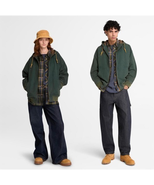 Timberland(ティンバーランド)の「コットンキャンバス フルジップ フーディー ユニセックス(パーカー・メンズ・ライトグリーン・LARGE/X-LARGE/XX-LARGE)」の2枚目の写真