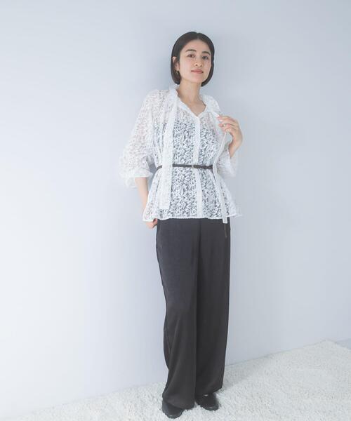 URBAN RESEARCH ROSSO WOMEN(アーバンリサーチ ロッソ)の「リーフレースフリルネックブラウス(シャツ/ブラウス・レディース・ホワイト/カーキ・FREE)」の10枚目の写真