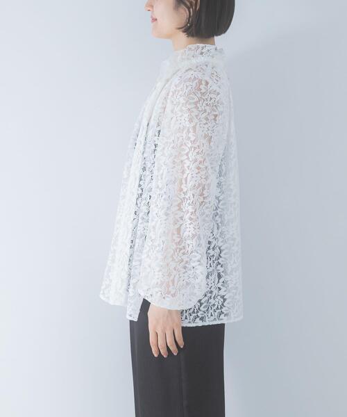 URBAN RESEARCH ROSSO WOMEN(アーバンリサーチ ロッソ)の「リーフレースフリルネックブラウス(シャツ/ブラウス・レディース・ホワイト/カーキ・FREE)」の12枚目の写真