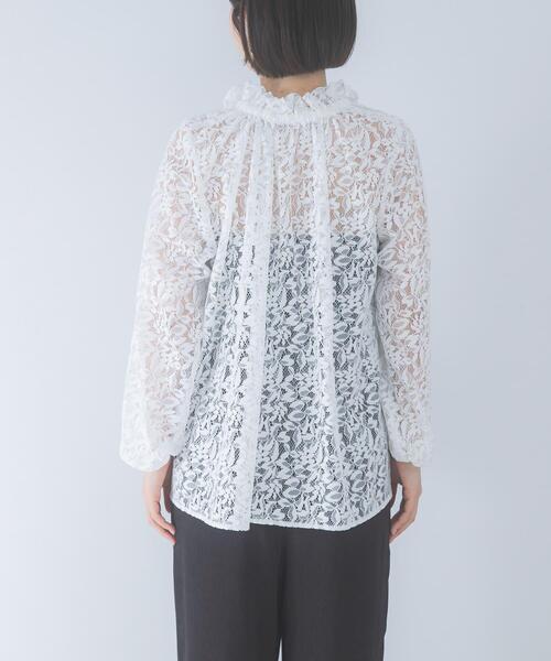 URBAN RESEARCH ROSSO WOMEN(アーバンリサーチ ロッソ)の「リーフレースフリルネックブラウス(シャツ/ブラウス・レディース・ホワイト/カーキ・FREE)」の13枚目の写真