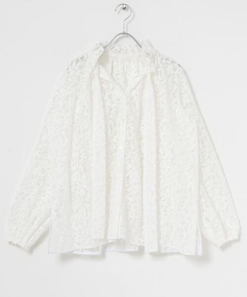 URBAN RESEARCH ROSSO WOMEN(アーバンリサーチ ロッソ)の「リーフレースフリルネックブラウス(シャツ/ブラウス・レディース・ホワイト/カーキ・FREE)」の15枚目の写真