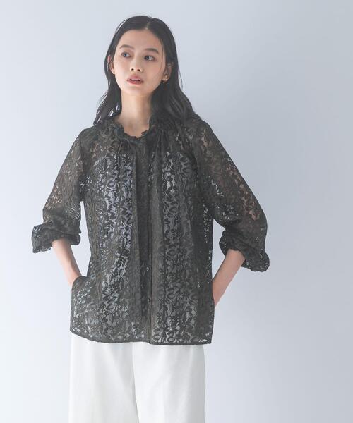 URBAN RESEARCH ROSSO WOMEN(アーバンリサーチ ロッソ)の「リーフレースフリルネックブラウス(シャツ/ブラウス・レディース・ホワイト/カーキ・FREE)」の19枚目の写真