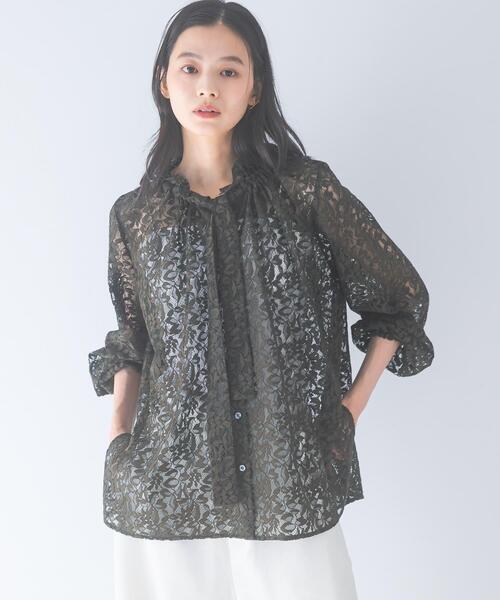 URBAN RESEARCH ROSSO WOMEN(アーバンリサーチ ロッソ)の「リーフレースフリルネックブラウス(シャツ/ブラウス・レディース・ホワイト/カーキ・FREE)」の20枚目の写真
