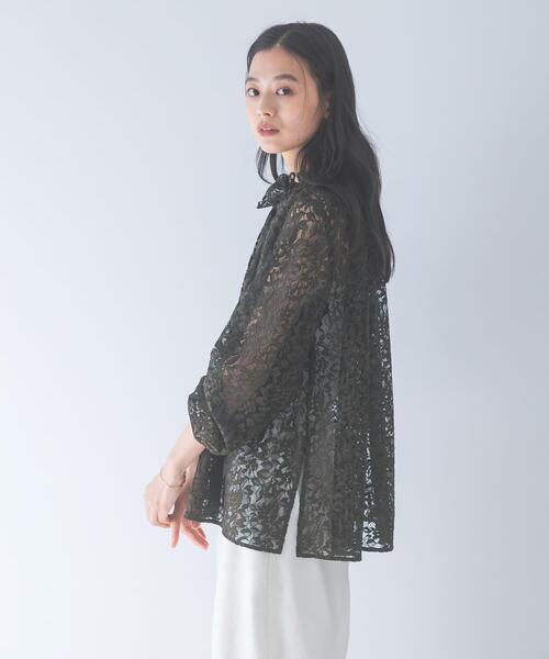URBAN RESEARCH ROSSO WOMEN(アーバンリサーチ ロッソ)の「リーフレースフリルネックブラウス(シャツ/ブラウス・レディース・ホワイト/カーキ・FREE)」の21枚目の写真
