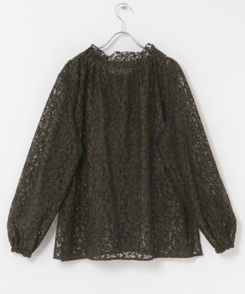 URBAN RESEARCH ROSSO WOMEN(アーバンリサーチ ロッソ)の「リーフレースフリルネックブラウス(シャツ/ブラウス・レディース・ホワイト/カーキ・FREE)」の5枚目の写真