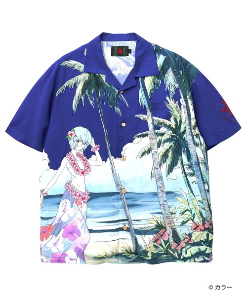 PANDIESTA(パンディエスタ)の「EVANGELION×錦 / ヱヴァンゲリヲン×ニシキ 綾波アロハシャツ(M2)(シャツ/ブラウス・メンズ・ネイビー/イエロー・XL/L/XXL/M)」の7枚目の写真