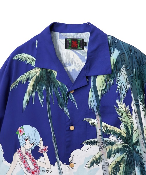 PANDIESTA(パンディエスタ)の「EVANGELION×錦 / ヱヴァンゲリヲン×ニシキ 綾波アロハシャツ(M2)(シャツ/ブラウス・メンズ・ネイビー/イエロー・XL/L/XXL/M)」の9枚目の写真