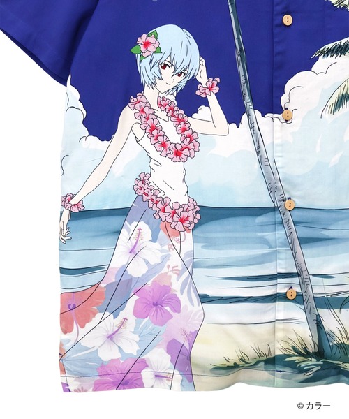 PANDIESTA(パンディエスタ)の「EVANGELION×錦 / ヱヴァンゲリヲン×ニシキ 綾波アロハシャツ(M2)(シャツ/ブラウス・メンズ・ネイビー/イエロー・XL/L/XXL/M)」の14枚目の写真