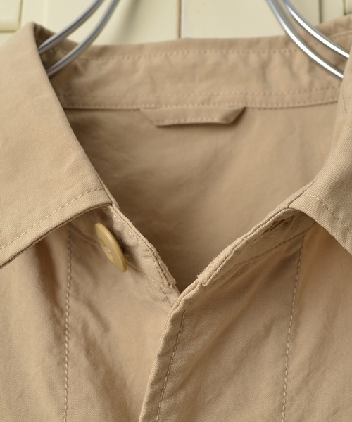 SHIPS JET BLUE（シップスジェットブルー）の「SHIPS JET BLUE(シップス ジェットブルー): ナイロンオックス/ショップコート■（ステンカラーコート・メンズ・ベージュ/オリーブ/ネイビー・MEDIUM/LARGE/SMALL）」の7枚目の写真