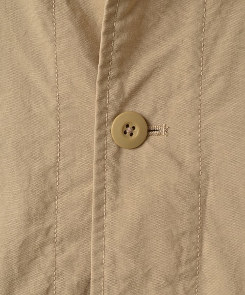 SHIPS JET BLUE（シップスジェットブルー）の「SHIPS JET BLUE(シップス ジェットブルー): ナイロンオックス/ショップコート■（ステンカラーコート・メンズ・ベージュ/オリーブ/ネイビー・MEDIUM/LARGE/SMALL）」の13枚目の写真