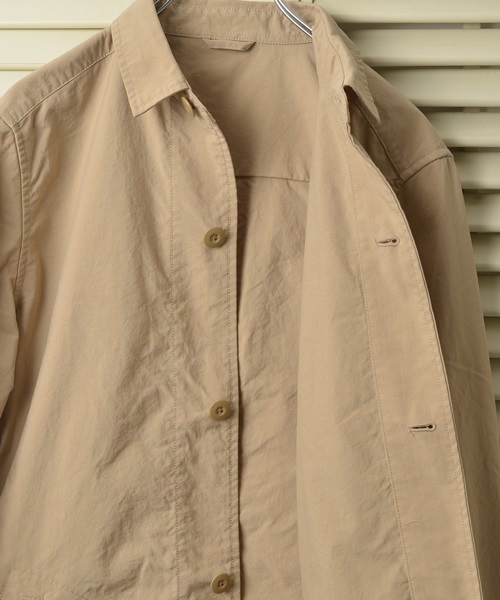 SHIPS JET BLUE（シップスジェットブルー）の「SHIPS JET BLUE(シップス ジェットブルー): ナイロンオックス/ショップコート■（ステンカラーコート・メンズ・ベージュ/オリーブ/ネイビー・MEDIUM/LARGE/SMALL）」の12枚目の写真