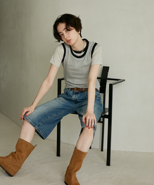 FREAK'S STORE(フリークスストア)の「マルバックル ベルト(ベルト・レディース・キャメル/ブラック・ONE SIZE)」の15枚目の写真
