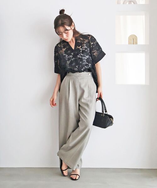 le.coeur blanc(ルクールブラン)の「TORRAZZO DONNA別注スキッパーレースブラウス(シャツ/ブラウス・レディース・オフホワイト/ブラック・38)」の17枚目の写真