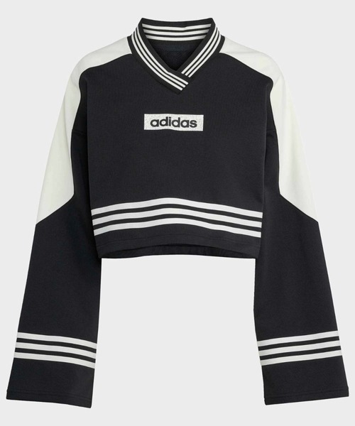 adidas（アディダス）の「ブロッキング クルーネック スウェットシャツ / トレーナー / アディダスオリジナルス adidas Originals（スウェット・レディース・ブラック・X-SMALL/XX-LARGE/MEDIUM/X-LARGE/SMALL/LARGE/3XL）」の6枚目の写真