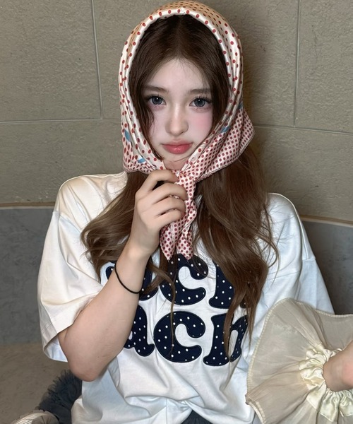 SHEPP(シープ)の「ドットロゴプリント オーバーサイズ半袖Tシャツ(Tシャツ/カットソー・レディース・ホワイト・L/M)」の14枚目の写真