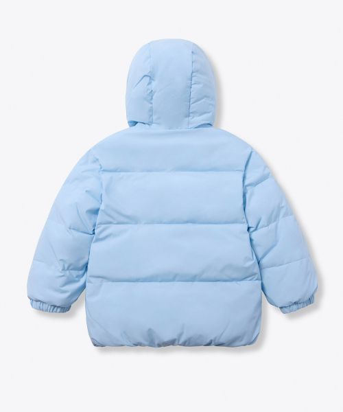 MUSINSA STANDARD KIDS（ムシンサスタンダードキッズ）の「デイリープファーリバーシブルフリースフーデッドパディングジャケット[スカイブルー/クリーム]（ブルゾン・レディース・その他・110/100/160/150/130/140/120）」の3枚目の写真
