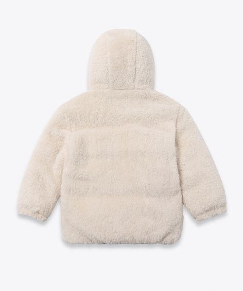 MUSINSA STANDARD KIDS（ムシンサスタンダードキッズ）の「デイリープファーリバーシブルフリースフーデッドパディングジャケット[スカイブルー/クリーム]（ブルゾン・レディース・その他・110/100/160/150/130/140/120）」の5枚目の写真