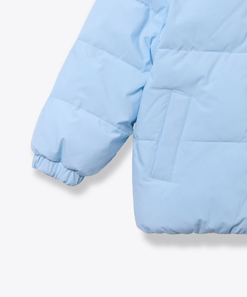 MUSINSA STANDARD KIDS（ムシンサスタンダードキッズ）の「デイリープファーリバーシブルフリースフーデッドパディングジャケット[スカイブルー/クリーム]（ブルゾン・レディース・その他・110/100/160/150/130/140/120）」の9枚目の写真