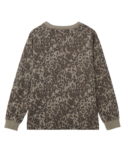X-girl（エックスガール）の「MIXED FONT THERMAL L/S TEE（Tシャツ/カットソー・レディース・レオパード/アッシュ・ONE SIZE）」の10枚目の写真