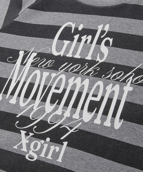 X-girl（エックスガール）の「MIXED FONT THERMAL L/S TEE（Tシャツ/カットソー・レディース・レオパード/アッシュ・ONE SIZE）」の13枚目の写真
