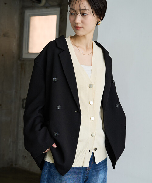 FREAK'S STORE(フリークスストア)の「限定展開 ゴールド ボタン ルーズ ニット ベスト(ベスト・レディース・ブラウン/ベージュ/ブラック/ナチュラル・フリ-)」の19枚目の写真